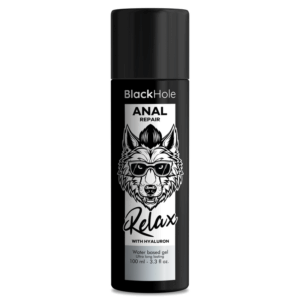 Gel lubrifiant anal, BLACK HOLE, extra dilatare si relaxare, pe baza de apa cu acid hialuronic, compatibil cu prezervativele, 100 ml