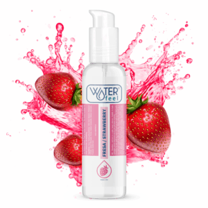 Gel lubrifiant, WATERFEEL 175 ml, pe baza de apa, compatibil cu prezervative, cu aroma de capsuni