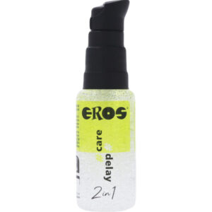 Gel lubrifiant EROS 2 in 1, ingrijire si intarziere, pe baza de apa, pentru barbati, incolor, 30 ml