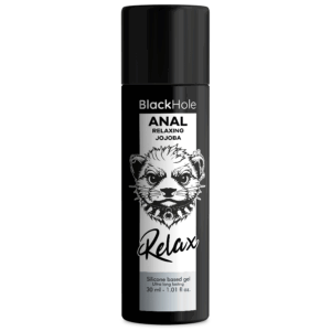 Gel lubrifiant anal BLACK HOLE extra dilatare si relaxare, pe baza de silicon cu ulei de jojoba, 30 ml