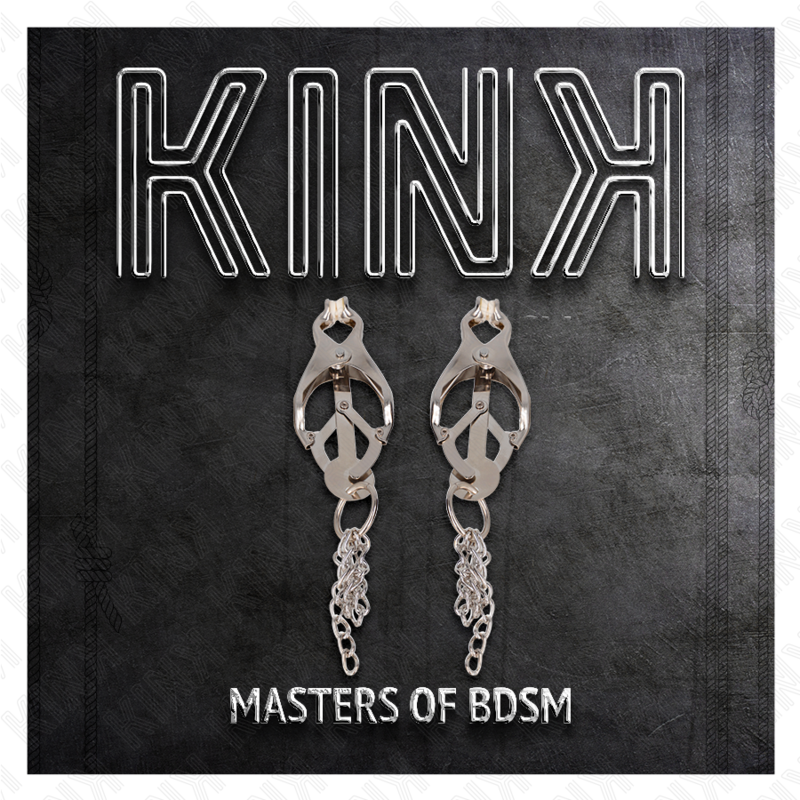 KINK – Clesti japonezi pentru sani, tip clover, cu lanturi mici, argintii - imagine 5